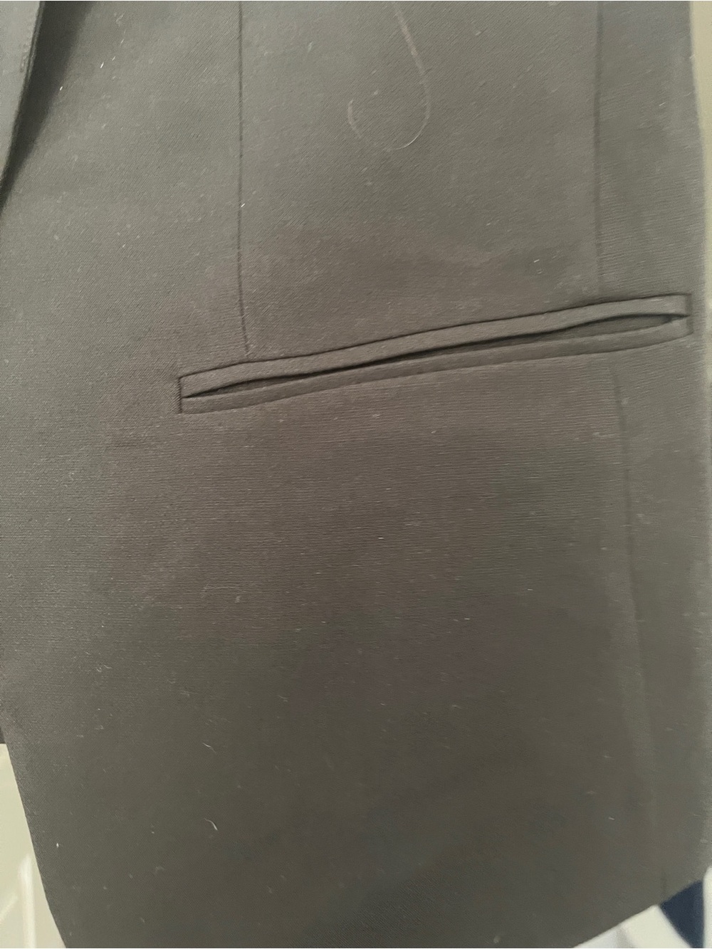 Black Short-Sleeve Satin line Women's Blazer M Nicely Made - Picture 5 of 5